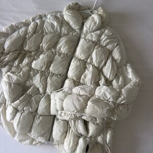Free Movement Puffer Jacket Quilted White Full Zip Warm Down Alternative Size S